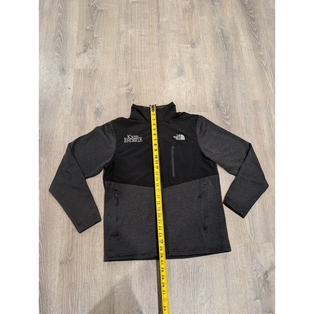 The North Face Kreis Enderle Corporate Logo Full Zip Fleece Jacket Grey Black M